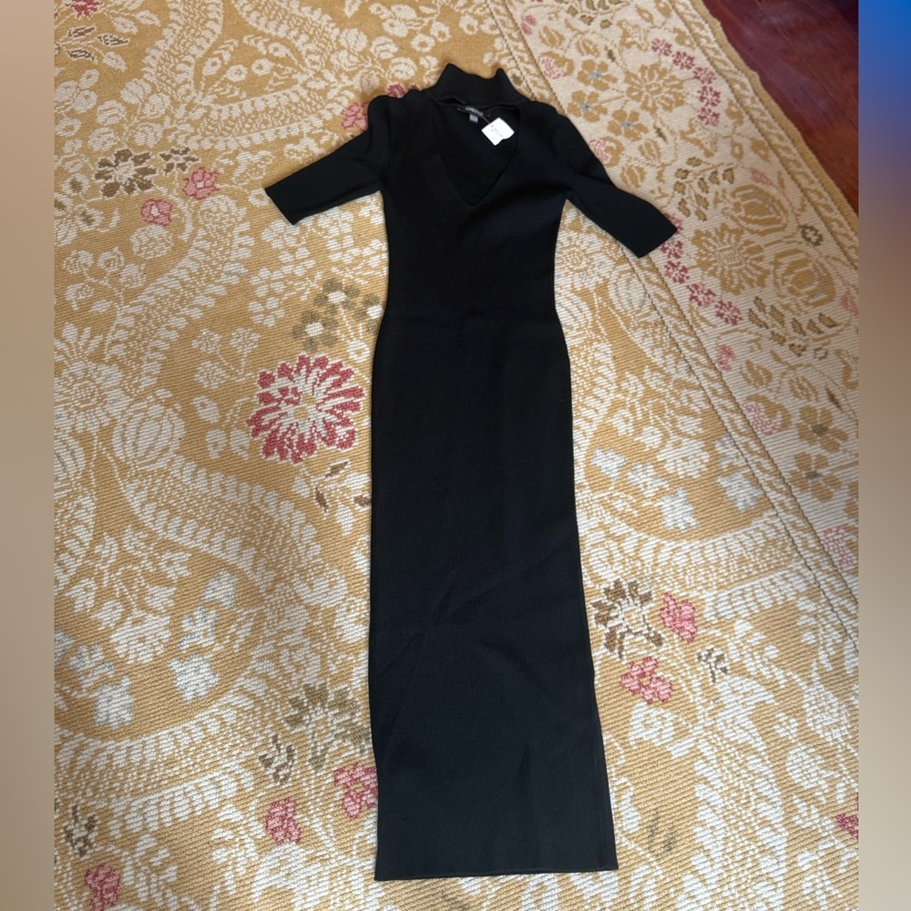 Chic Black Long Sleeve Women's Dress